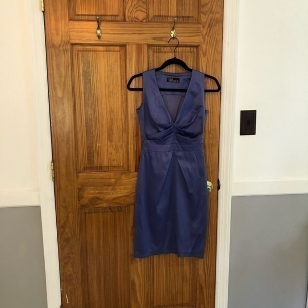 Love republic purple silky V neck dress sz 0